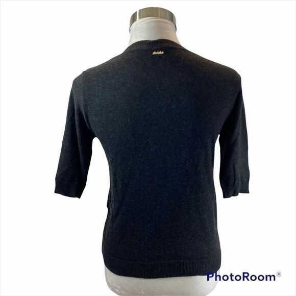 No-Na Cashmere Blend Bib‎ Front Half Sleeve Sweater Size Medium - Picture 3 of 15